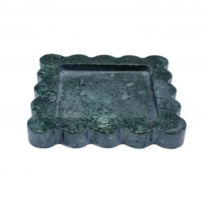 Elegant Rectangular Green Marble Tray